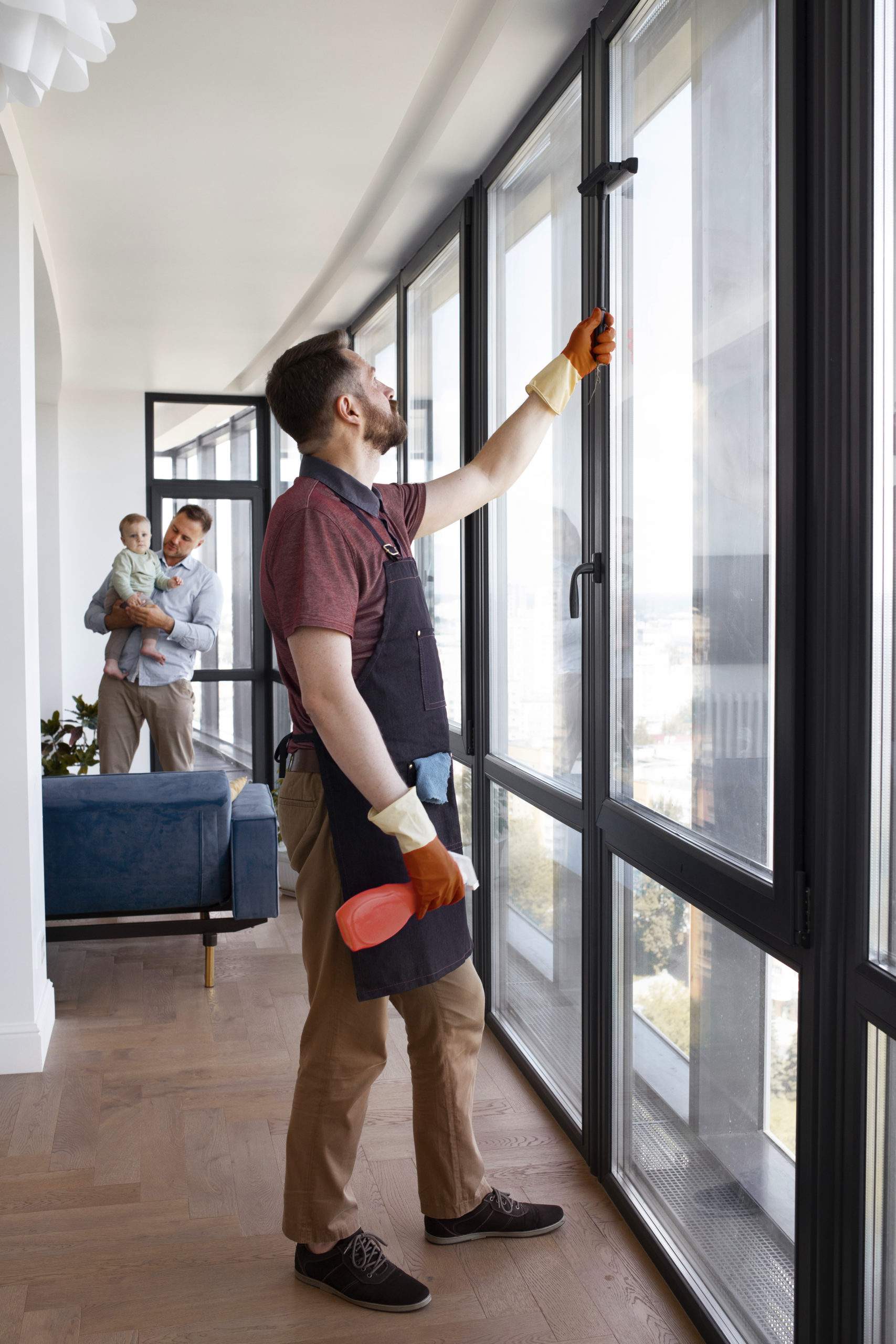 man-servant-washing-windows